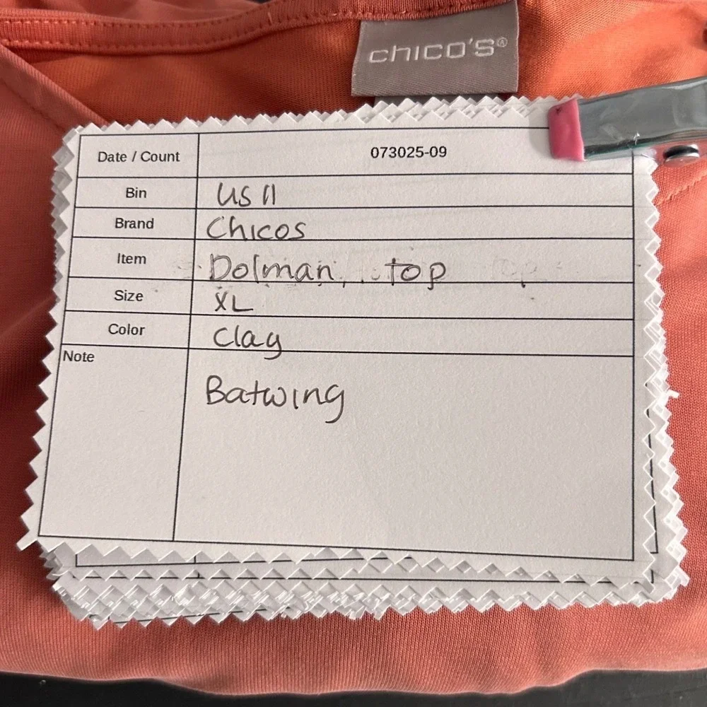 Chicos Butterfly Top‎ Peach XL Or 3